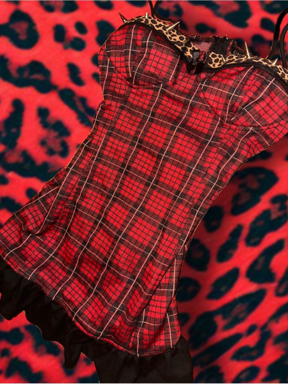 LIMITÉ Red Black Mini Dress